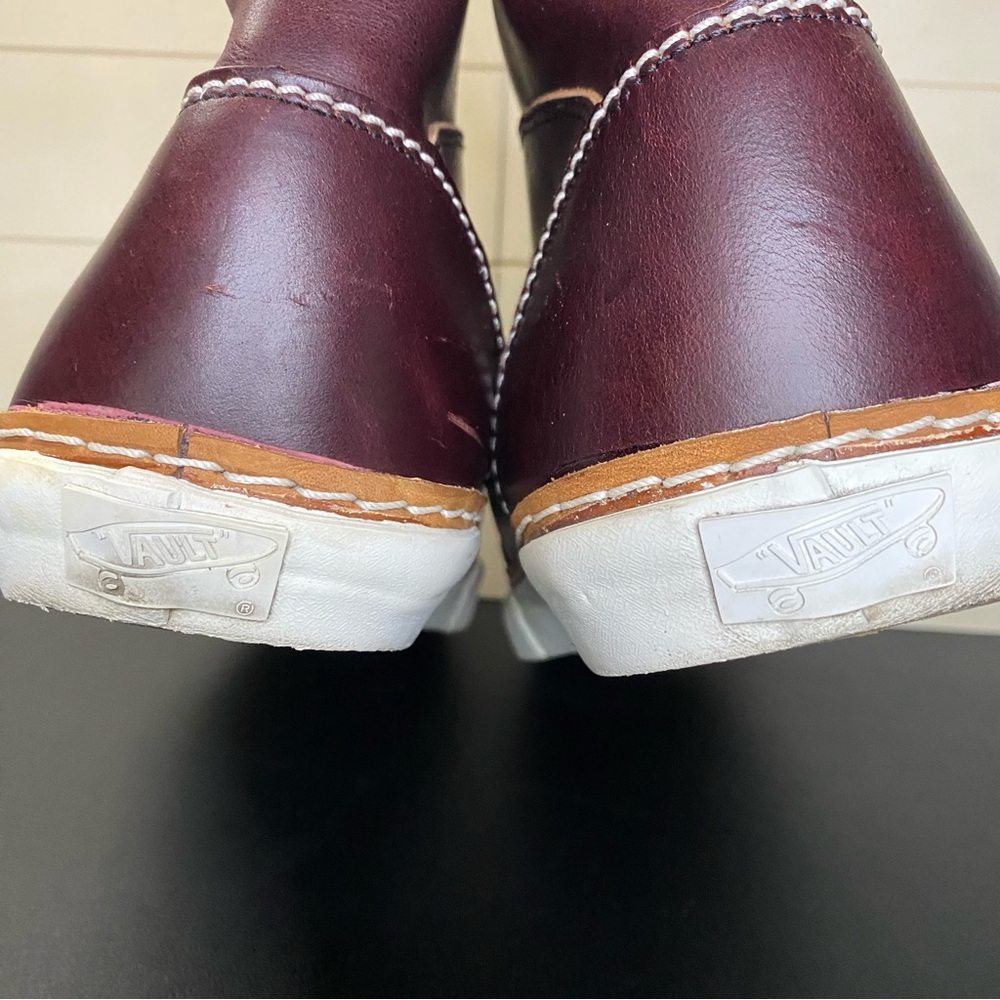 Vans Brown High-Top Sneakers Premium Leather Casual - Picture 11 of 12
